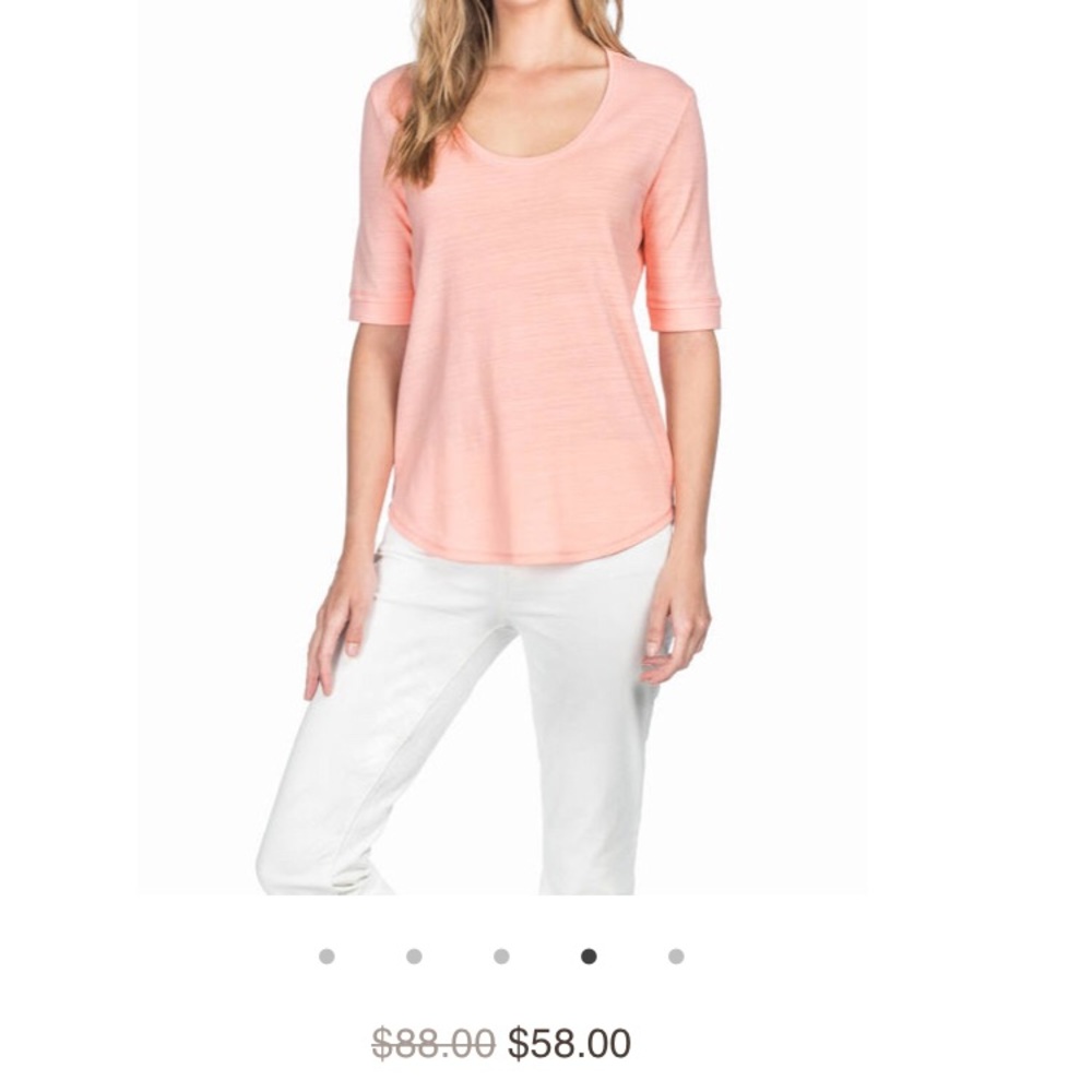 Lilla P 3/4 sleeve tee in color of melon. NWT